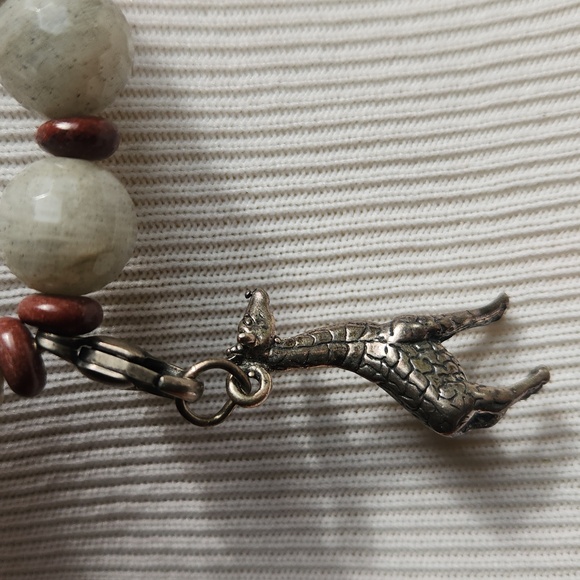 Labradorite beaded stretch bracelet - Picture 2 of 4